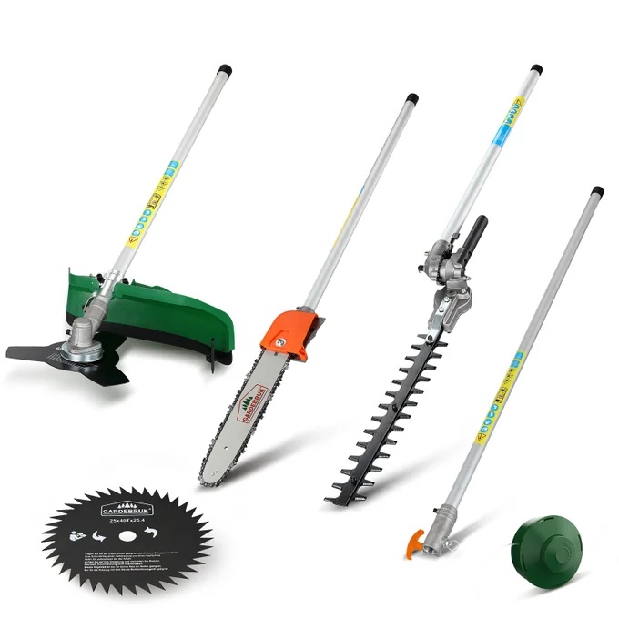 Benzin Motorsense Freischneider 5in1 Set mit Zubehör und 3 Spulen