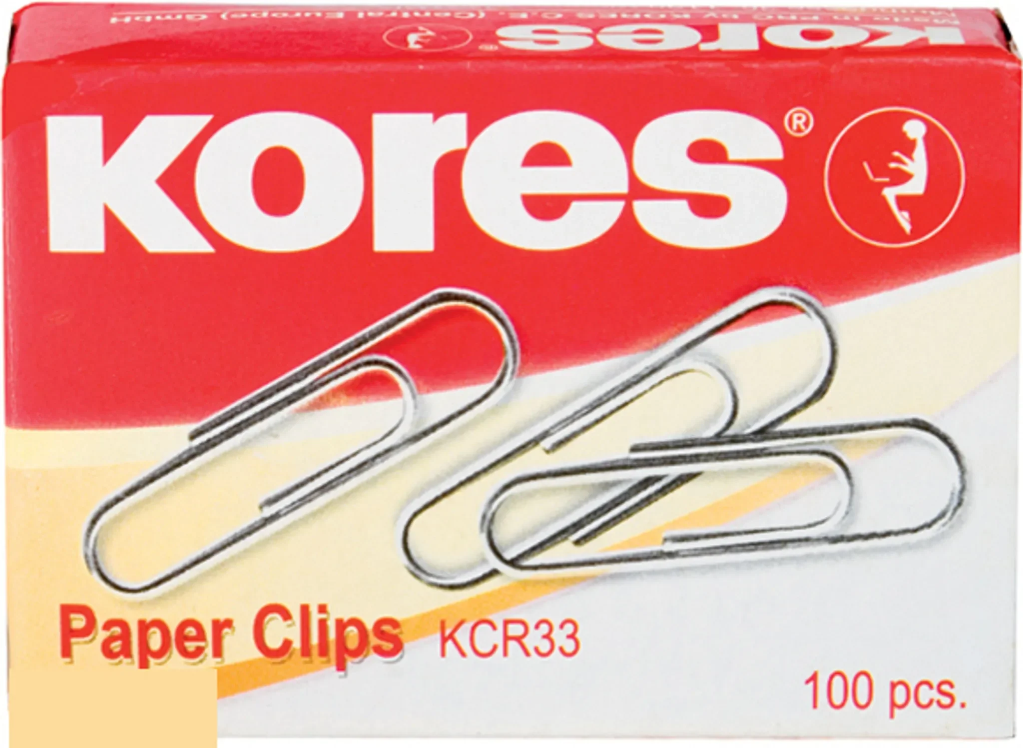 Büroklammern 25 mm – verzinkt, Silber, 100 Stück