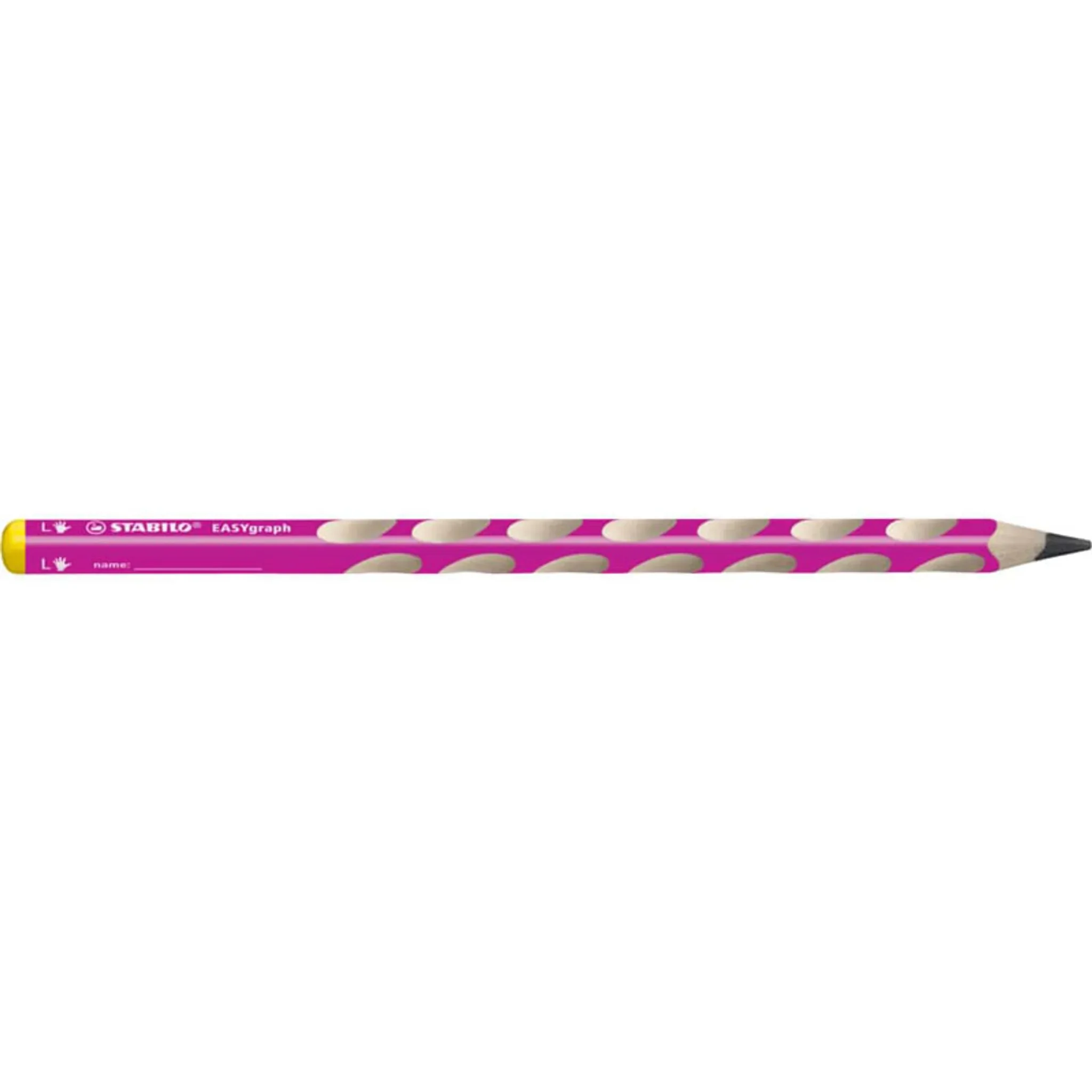 Ergonomischer Dreikant-Bleistift HB – EASYgraph, Pink (Linkshänder)