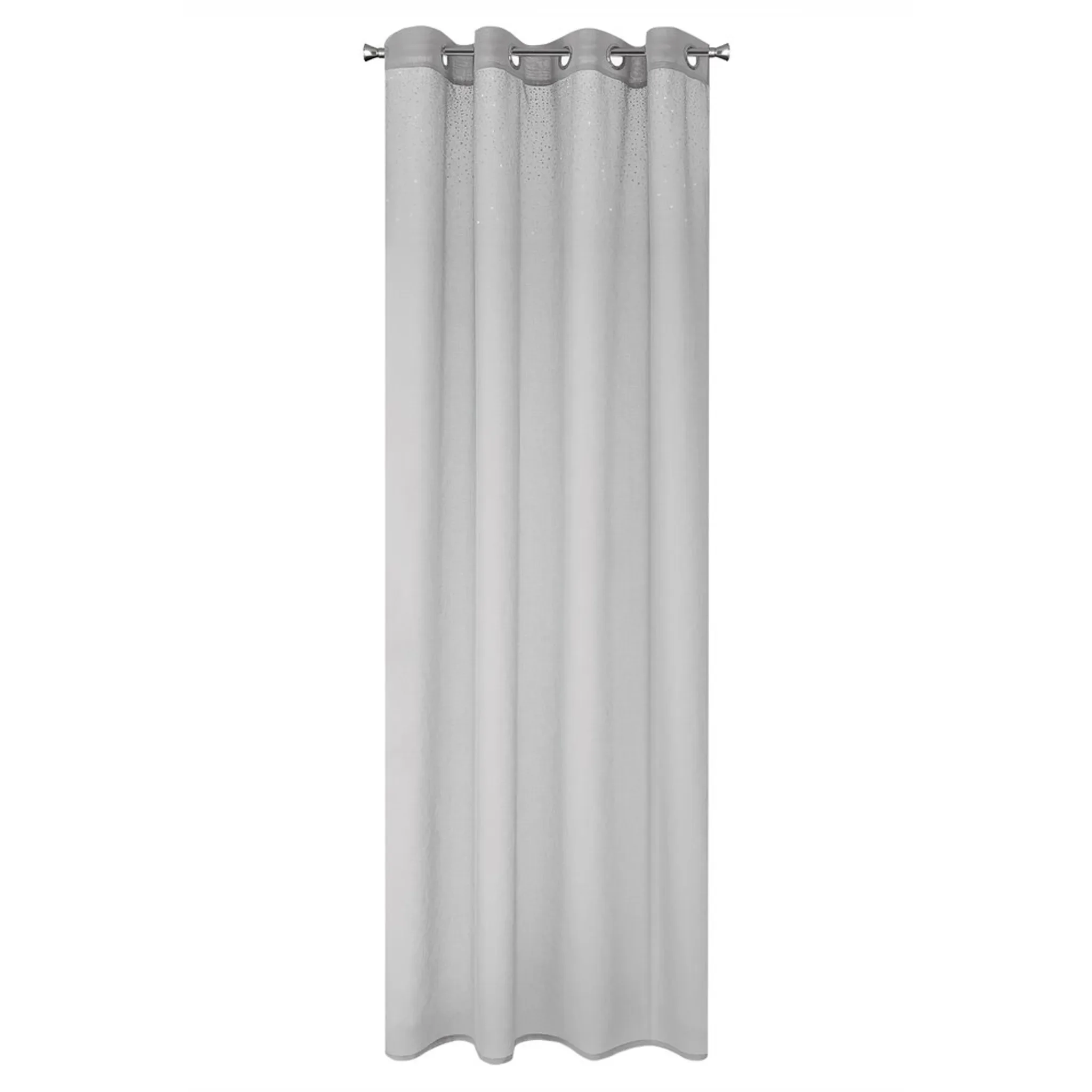 Gardine „MADLEN“ – Silber Hellgrau, 140 × 250 cm