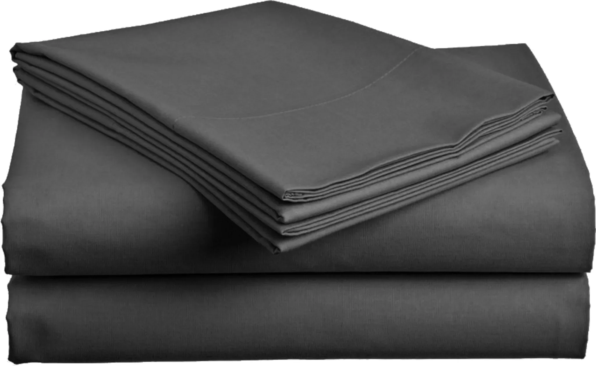 Baumwollbettlaken Standard – Dunkelgrau, 140 × 240 cm