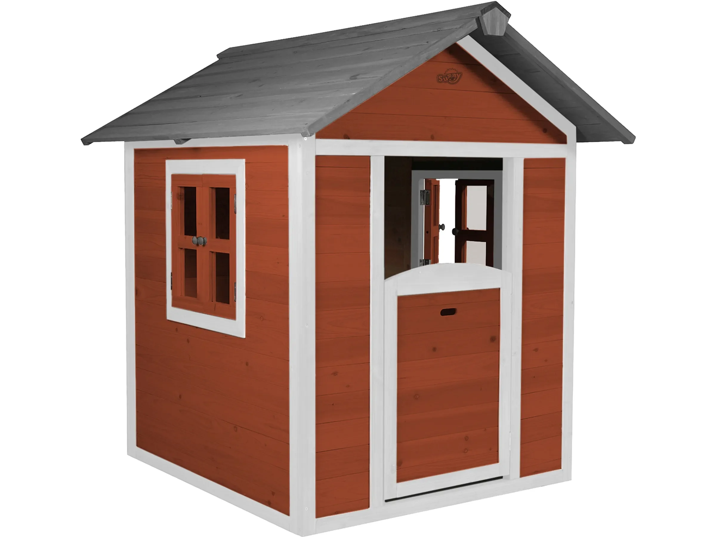 Axi Lodge Spielhaus Skandinavisches Rot 135 x 111 x 133 cm