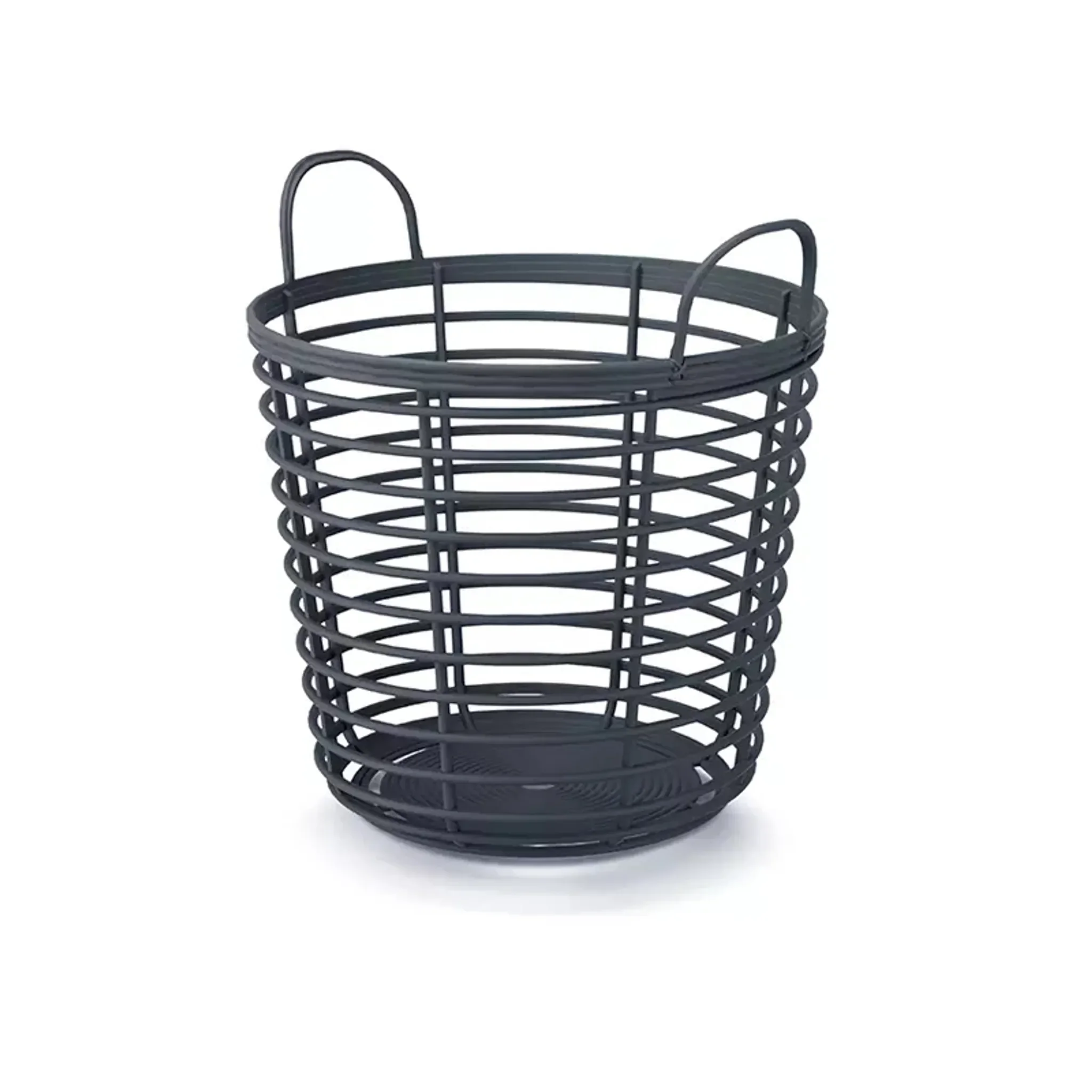 Universalkorb aus Kunststoff mit Griffen – 38 cm, Anthrazit