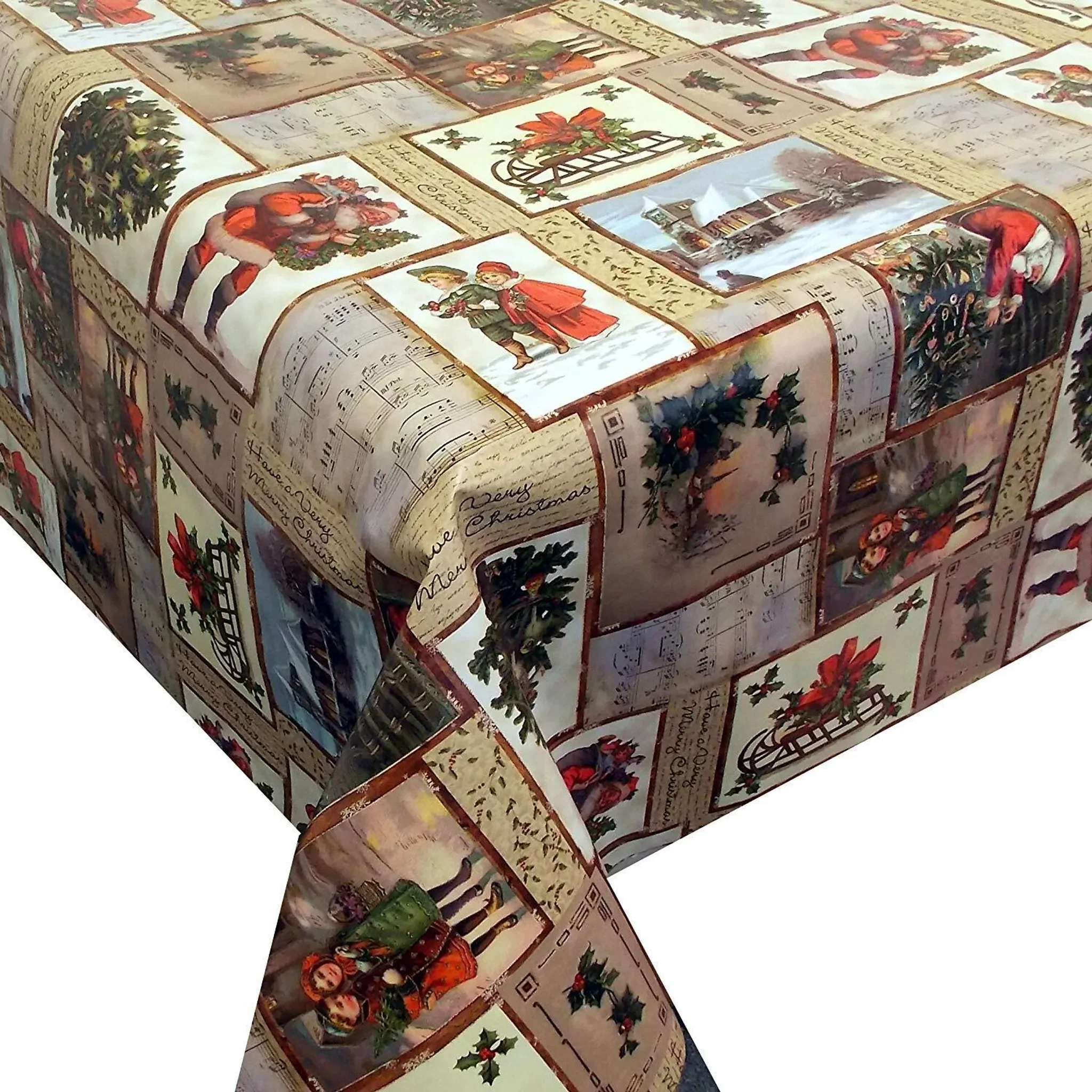 PVC Tischdecke „Santa“ – Weihnachten, 90 × 90 cm