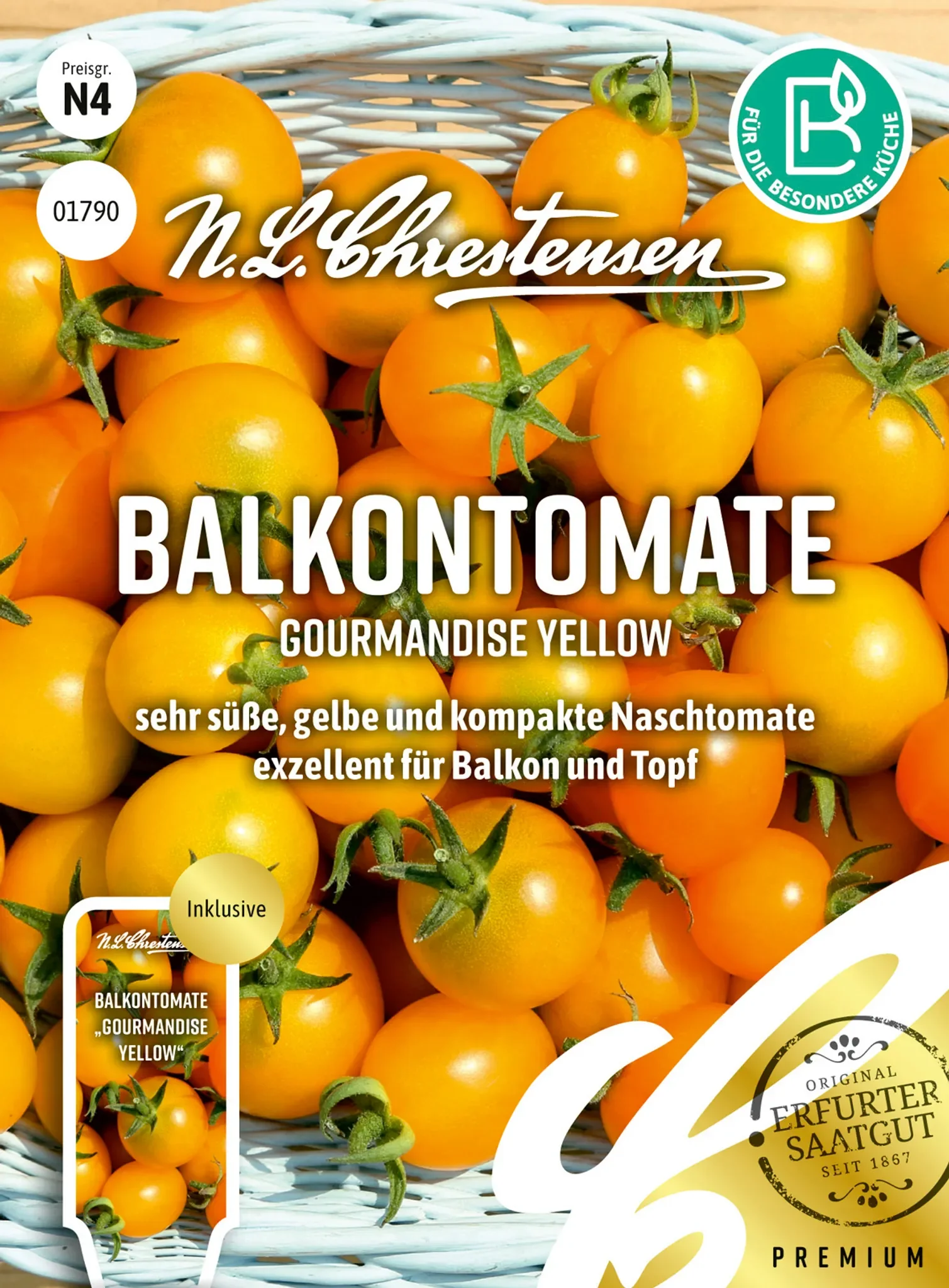 Balkontomate „Gourmandise Yellow“ – süße Kirschtomate für Balkon & Terrasse